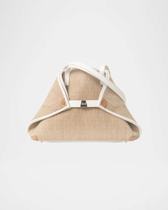 Ai Raffia & Leather Tote Bag